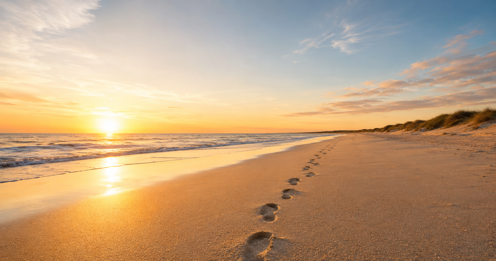 Footprints on the sand